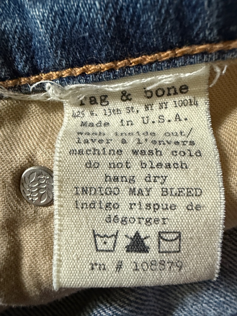 Rag & Bone Distressed Denim Jean Shorts size 28 - Picture 9 of 12